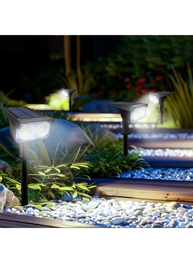 2 Pack Warm White Solar Garden Lights 42 LED IP68 Waterproof 3 Modes Lawn Pathway Decor - Image 3